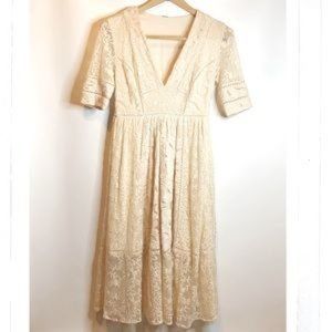Free People Mountain Laurel Lace Midi Dress